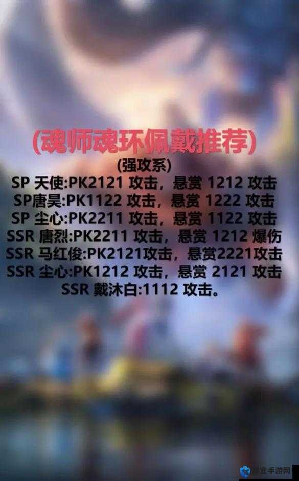 戴沐白魂环搭配：强攻系魂师的最佳选择