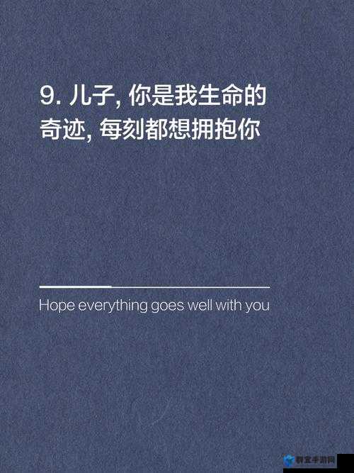 好儿子妈妈是你一个人的：妈妈对儿子的深情告白与独特情感
