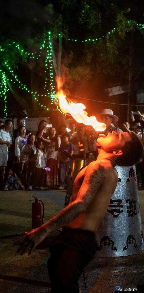 男子手冲放烟花精彩瞬间全记录