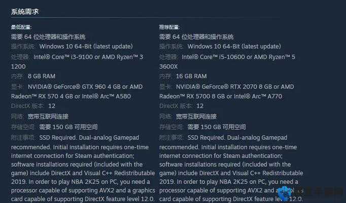 NBA2K欢乐竞技场2什么配置能玩？配置要求介绍