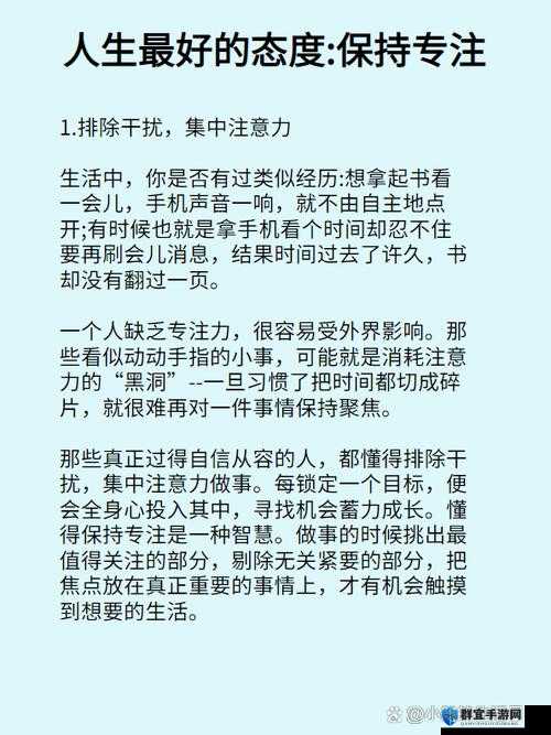 你他妈的别插了：如何在生活中有效避免干扰与保持专注的实用技巧