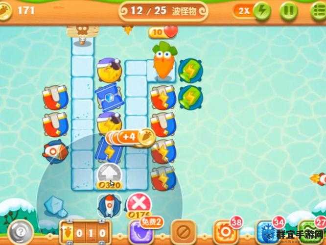 保卫萝卜2第12关最新图文攻略,如何通过12关