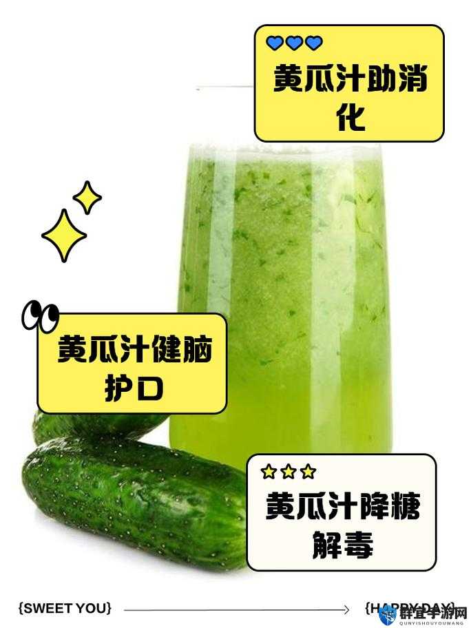 黄瓜汁的神奇功效：揭秘其美容、减肥与健康的全面益处