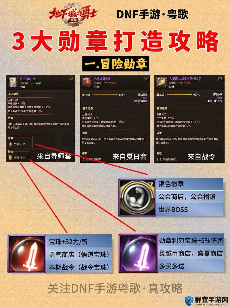 DNF手游简约野性勋章属性亲测！逆天效果让你秒变游戏大神！这就是仙女和骑士的装备选择指南！