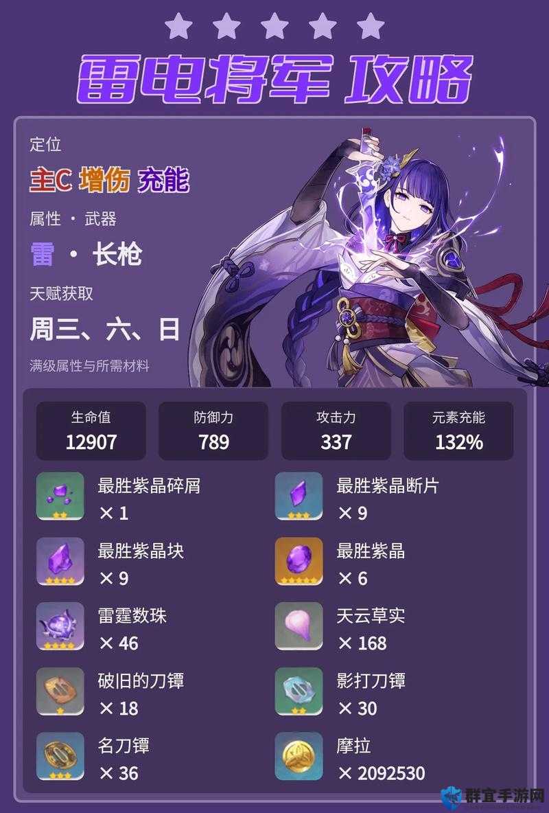 原神雷电将军最强武器推荐！这些装备让你战力暴增！